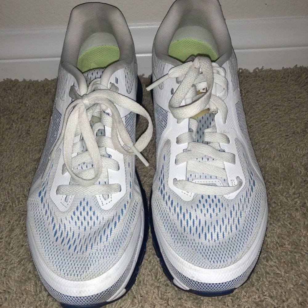Men's Nike Air Max 2014 Platinum White/Blue Sz 8